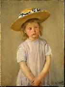 Mary Cassatt Child in a Straw Hat France oil painting reproduction